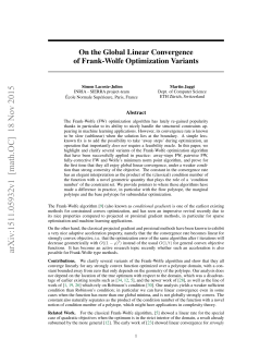 On the Global Linear Convergence of Frank