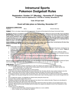 Pokemon Dodgeball - Cornell Recreational Services