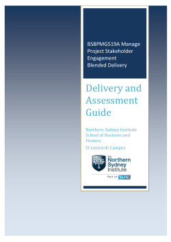 Delivery and Assessment Guide - Studespace