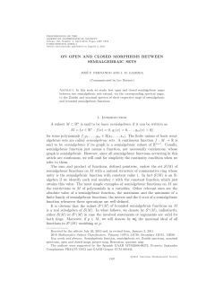 ON OPEN AND CLOSED MORPHISMS BETWEEN