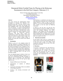 Humanoid Robot Football Team for Playing at the Robocoup