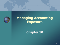 MANAGING TRANSACTION EXPOSURE F. CURRENCY RISK