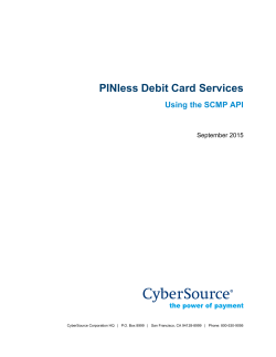 PINless Debit Card Services