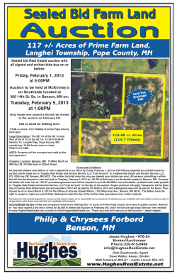 Sealed Bid Farm Land - Hughes Real Estate and Auction Service