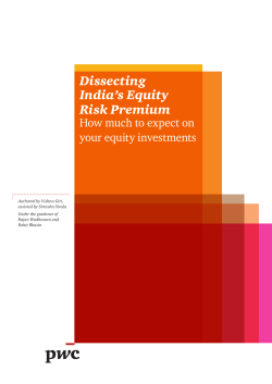 Dissecting India`s Equity Risk Premium