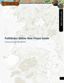 Pathfinder Online New Player Guide