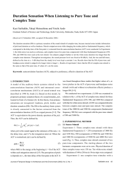 Duration Sensation When Listening to Pure Tone and Complex Tone