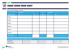 SqUaD TENNIS DRaW ShEET