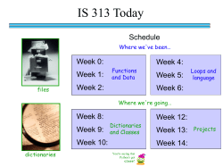 Lecture 7: Dictionaries