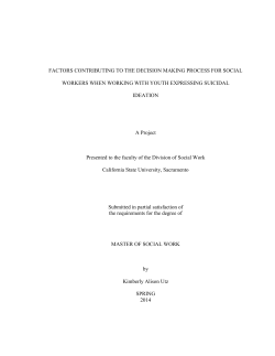 Decision Making Study When Working with Youth