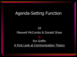 Agenda-Setting Function