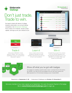 Don`t just trade. Trade to win.