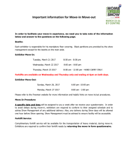 Move-in procedures - Ottawa Home + Garden Show