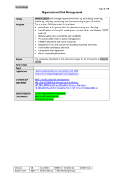 Organisational Risk Management