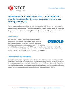 Diebold Electronic Security Division finds a stable EDI solution to