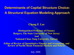 Determinants of Capital Structure Choice: A Structural Equation