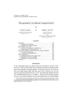 The geometry of optimal transportation