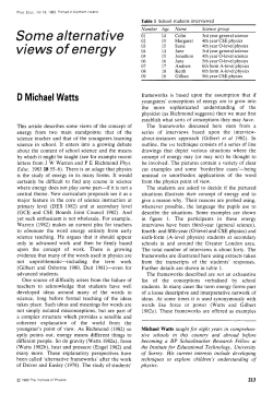 Some alternative views of energy