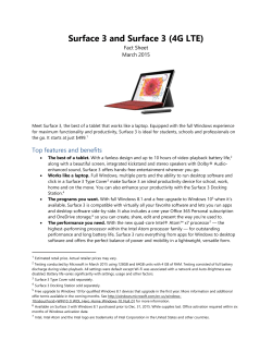 Surface 3 - Microsoft News Center