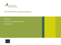 The outlook for living standards