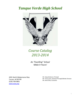 Curriculum Requirements - Tanque Verde Unified School District