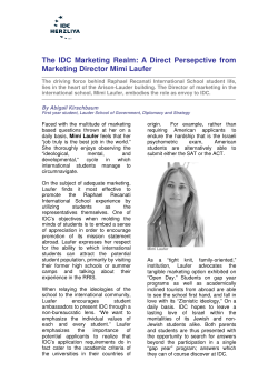 The IDC Marketing Realm: A Direct Persepctive from Marketing