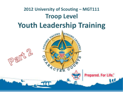 Introduction to Leadership Skills for Troops (ILST)