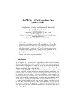 QuizMASter - A Multi-Agent Game