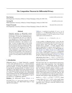 The Composition Theorem for Differential Privacy