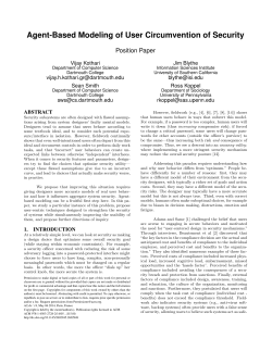 Agent-Based Modeling of User Circumvention of Security