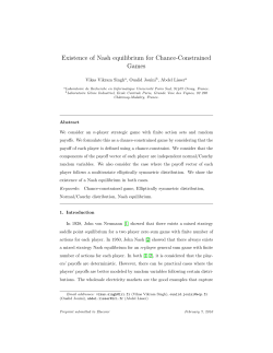 Existence of Nash equilibrium for Chance