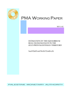 Estimation of the Equilibrium Real Exchange Rate in the Occupied