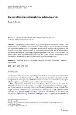 Ex-post efficient permit markets: a detailed analysis