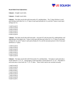 Round Robin Draw Explanations: 4 players &ndash; Straight round robin. 5