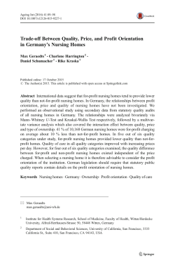 Trade-off Between Quality, Price, and Profit Orientation in Germany`s