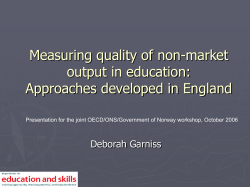Measuring education output and productivity