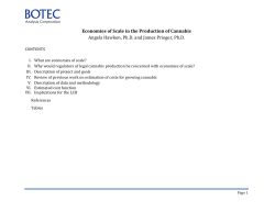 Economies of Scale in the Production of Cannabis