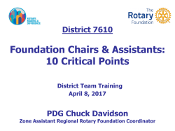 The Rotary Foundation - Rotary District 7610