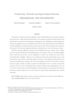 Productivity, Networks and Input-Output Structure