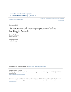 An actor-network theory perspective of online banking in Australia
