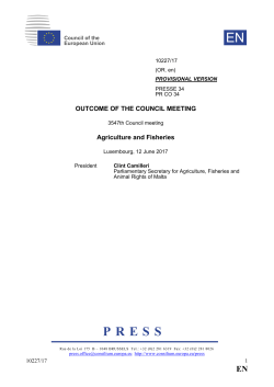 Outcome of Council meeting - Council of the European Union