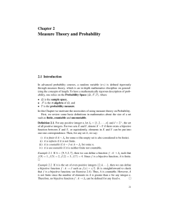Measure Theory and Probability - Department of Statistics, CUHK