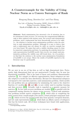 A Counterexample for the Validity of Using Nuclear Norm as a
