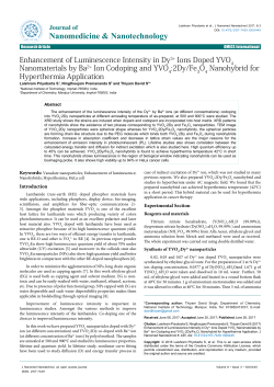 OEnhancement of Luminescence Intensity in Dy3+ Ions Doped