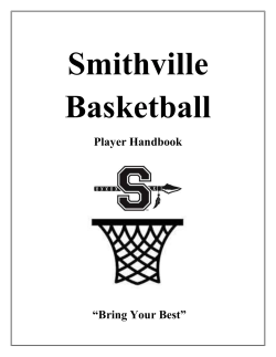Smithville Basketball Player Handbook “Bring Your Best” Welcome