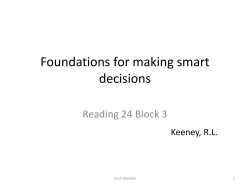 Foundations for making smart decisions