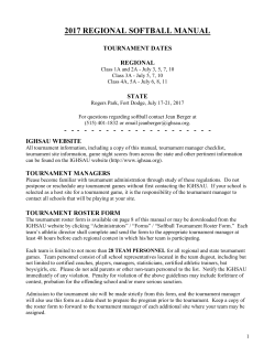 2017 Regional Softball Manual