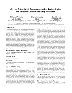 On the Potential of Recommendation Technologies for