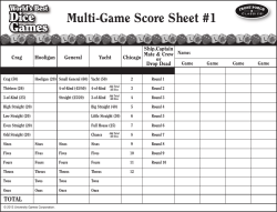 Multi-Game Score Sheet #1