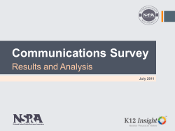 Communications Survey - National School Public Relations